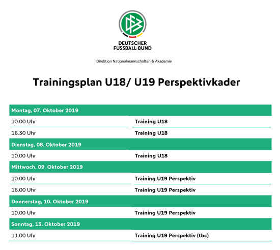 Trainingsplan